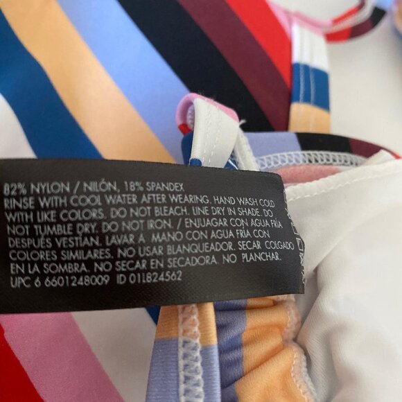 Smart & Sexy Women's NWT Striped Adjustable Tie Halter Swimsuit Top Size Medium - Picture 5 of 6